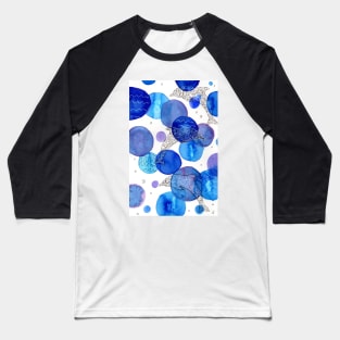 Dolphins with watercolor bubbles Baseball T-Shirt